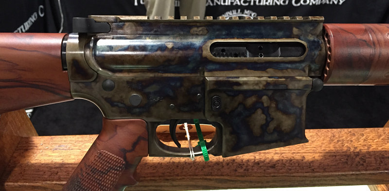 Turnbull's receivers are made from carbon steel that's been color case hardened with the company's bone charcoal processing.