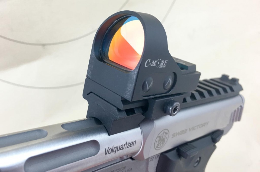 The Victory includes a rail to mount optics. Note the notch in the rear - the rail works with the front sight also.