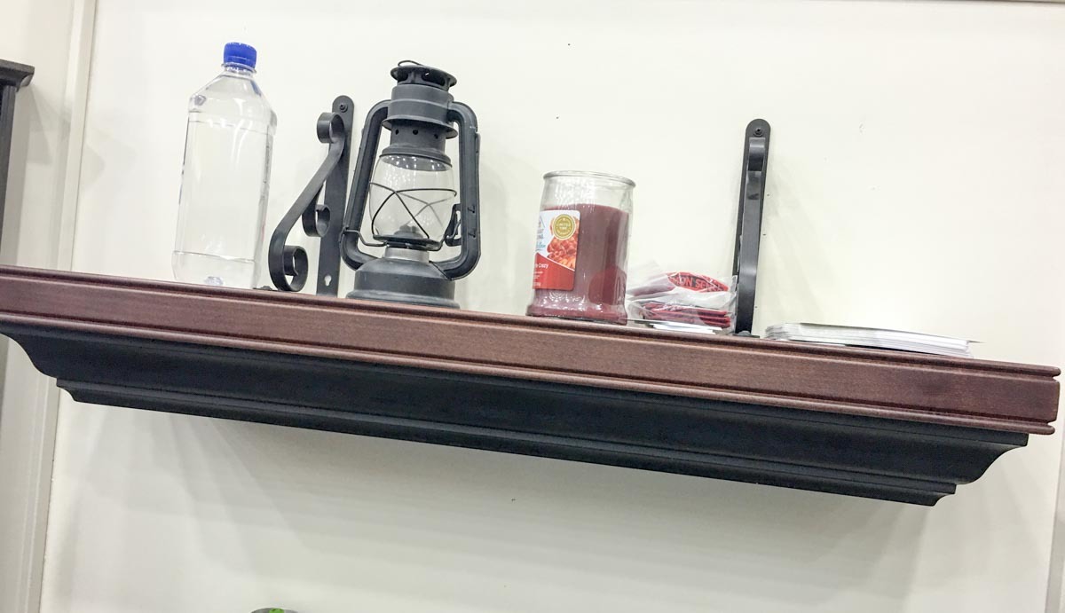 When closed, the Concealment Shelf looks perfectly natural.