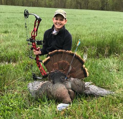 S3 DA kid bowhunting turkeys
