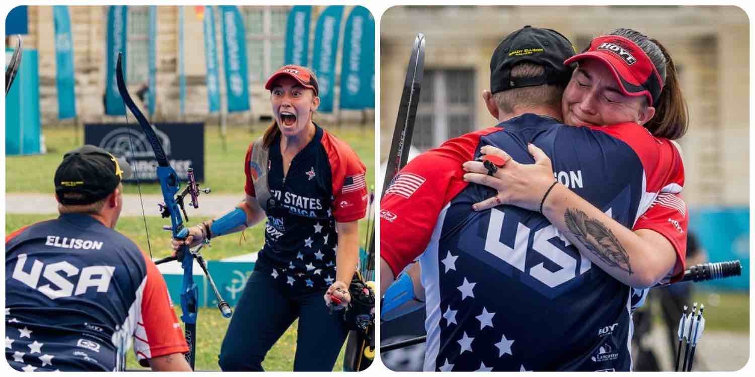 Collage gold medal recurve shooters