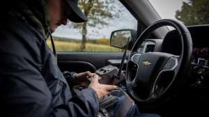Cuddeback cam set up in truck