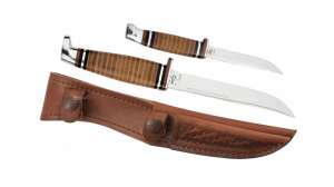 Case Leather Hunter Two Knife Set 2