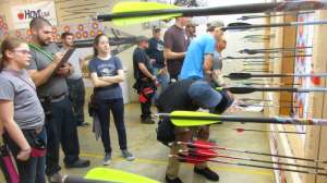 Archery customers on the range
