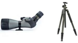 Collage Vanguard spotter and tripod 1025x562
