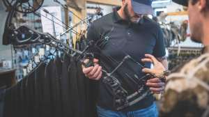 Showing customer a bow