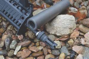 This YHM Ti Phantom 30 suppressor features a racheting muzzle QD mount which makes install and removal quick and easy