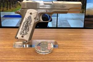 Colt 1911 and Challenge Coin Studio Photo