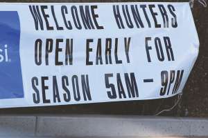 Customers sign