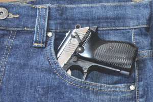 Gun in Pants Pocket