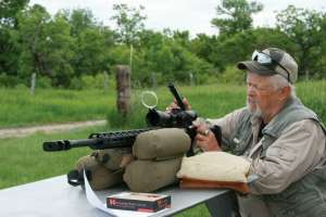300 Win Mag at bench LP Brezny