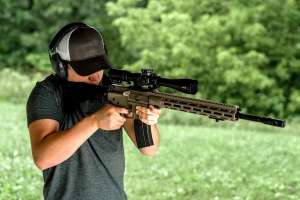 Modern Sporting Rifle youth shooter at range NSSF photo