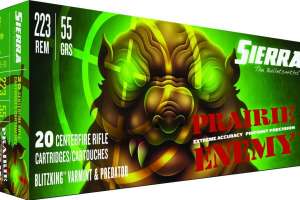 Sierra Bullets 55 grain 223 Prairie Enemy