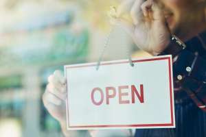 Store Location open sign