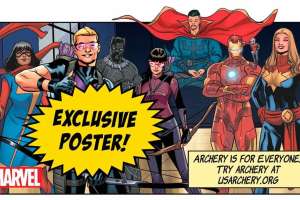 USA Archery with Marvel poster