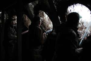 Waterfowl Season hunters in blind photo by clemons