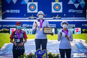 World Archery Championships womens recurve podium