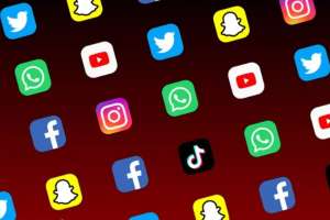 Social media line art